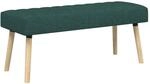 Kanalgepolsterte Bank Dunkelgr&uuml;n 110 X 40 X 46 Cm Stoff Vidaxl