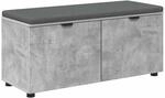Vidaxl Hall Bench With Cushion Concrete Grey 100 X 38 X 46 Cm