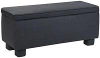 Polsterbank Mit Stauraum Ithaca Stoff Schwarz