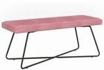 Bank Rosa 110 X 40 X 45 Cm Samt Vidaxl