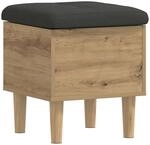Aufbewahrungsbank Mit Kissen Artisan-eiche 42 X 42 X 46 Cm Vidaxl