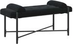 Knopfgepolsterte Bank Mit Kissen Schwarz 110 X 40 X 46 Cm Samt Vidaxl