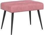 Bank Mit Knopfheftung Rosa 60 X 40 X 45 Cm Samt Vidaxl