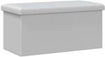 Klappbare Aufbewahrungsbank Wei&szlig; 180 Kg 80 L 77 X 38 X 38 Cm Vidaxl