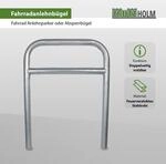 Baumarktplus - Fahrradanlehnb&uuml;gel 78 X 115 Cm Stahl Feuerverzinkt &Oslash; 60 Mm Grau