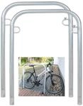 Baumarktplus - 2 X Fahrradanlehnb&uuml;gel 114 X 78 Cm Stahl Feuerverzinkt &Oslash; 49mm Grau