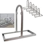 5 X Fahrradanlehnb&uuml;gel 90 X 84 Cm Stahl Feuerverzinkt &Oslash; 49 Mm Grau Freistehend