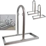 2 X Fahrradanlehnb&uuml;gel 90 X 84 Cm Stahl Feuerverzinkt &Oslash; 49 Mm Grau Freistehend