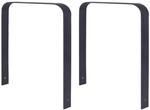 2x Fahrradanlehnb&uuml;gel 115x76 Cm Flachstahl Feuerverzinkt Pulverbeschichtet Zum