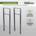 2 X Fahrradanlehnb&uuml;gel 116,5 X 39 Cm Flachstahl 13 Mm Anthrazit Einbetonieren