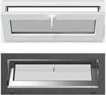 Kellerfenster Innenseite Farbe Wei&szlig; Risor 110 X 40 Cm Vidaxl