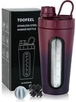 Toofeel Protein Shaker Edelstahl 28 Oz Mit 2 Kugeln, Auslaufsicher