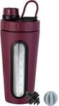 Protein Shaker Flasche 28 Oz Edelstahl Becher Sichtbares Fenster Inkl. 2 Kugeln