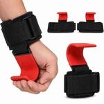 Relaxdays Zughilfen Krafttraining, 2er Set, Mit Haken, Klettverschluss, Neopren,
