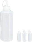 Relaxdays - 24 X Quetschflasche, 1000 Ml, F&uuml;r Saucen, Spritzflasche Zum...