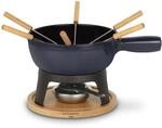 Gusseisen-emaille-fondue - La Fonderie 1890 - Mont Joux - 1,8 L - 6 Personen - Blau