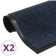Schmutzfangmatten 2 Stk. Rechteckig Getuftet 90x150cm Blau - Vidaxl