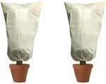Pflanzenschutzhauben 2 St&uuml;ck 60x80cm Beige Atmungsaktiv Rei&szlig;fest Winterschutz F&uuml;r