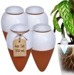 Relaxdays Tonkegel Bew&auml;sserung, 4er Set, 350 Ml, Gie&szlig;helfer Mit Deckel,