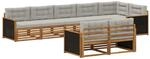 Outdoor-sofagarnitur 8 Stk. Natur Und Hellgrau Vidaxl