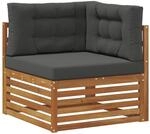 Vidaxl Outdoor Corner Sofa Solid Acacia Wood Natural