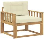 Outdoor Mittelsofa Polyester Wei&szlig; Vidaxl