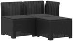 Vidaxl 3-seater Garden Sofa With Cushions Rattan Look 3-seater Pp