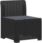 1-sitzer Garten-sofa Mit Kissen Rattan-look Pp Anthrazit Vidaxl