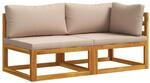 Modulares Sofa-set Mit Kissen 2 Stk. 2-sitzer Massivholz Akazie Vidaxl