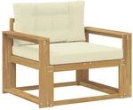 Outdoor Mittelsofa Polyester Wei&szlig; Vidaxl