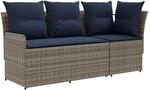 Vidaxl 2 Pcs Garden Armrest Sofa With Corner Sofa Pe Rattan