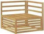 Outdoor Ecksofa Massivholz Akazie Wei&szlig; 83 X 83 X 73 Cm Vidaxl