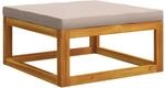 Modulares Fu&szlig;teil Mit Kissen Massivholz Akazie Natur Vidaxl