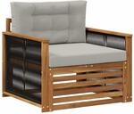 Vidaxl Outdoor Middle Sofa Solid Acacia Wood Natural