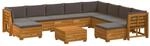 11 Stk. Outdoor-sofagarnitur Massivholz Akazie Braun Vidaxl