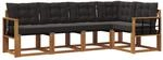 Vidaxl Outdoor Sofa Set 5 Pcs Natural And Black