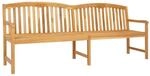 Vidaxl Handcarved Rose Bench 228 X 60 X 90 Cm Solid Teak Wood Natural
