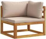 Ecksofa Mit Kissen Massivholz Akazie Natur Vidaxl