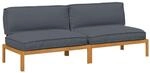 Sofa Set 2 Stk. Anthrazit Massivholz Akazie Vidaxl