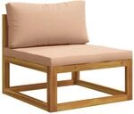 Sofa-mittelteil Mit Kissen Massivholz Akazie Natur Vidaxl