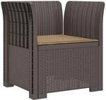 1-sitzer Sessel Mit Kissen Rattan-look Pp Hellgrau Vidaxl