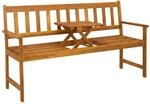 Gartenbank 158 X 55 X 89 Cm Massivholz Akazie Natur Rechteckig Vidaxl