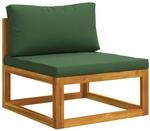 Sofa-mittelteil Mit Kissen Massivholz Akazie Natur Vidaxl