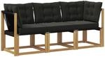 Outdoor Mittel- Und Ecksofa 3 Stk. 3-sitzer Vidaxl