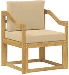 Outdoor-sofa Polyester Wei&szlig; Und Beige Vidaxl