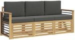 Sofagarnituren 3 Stk. Wei&szlig; Und Anthrazit Polyester Vidaxl