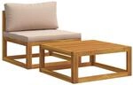 Sofa-set Mit Kissen 2 Stk. Massivholz Akazie Natur Vidaxl