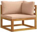 Ecksofa Mit Kissen Massivholz Akazie Natur Vidaxl