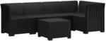 5-sitzer Gartensofa Rattan-look Pp Anthrazit Vidaxl