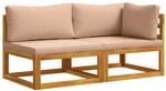 Modulares Sofa-set Mit Polstern 2 Stk. 2-sitzer Vidaxl